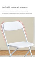 Chaise de salle à manger pliante en métal, durable, multifonctionnelle, avec dossier, design moderne, pour la maison et le bureau, vente en gros