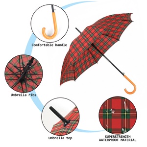 New Christmas Straight Corporate Advertising Umbrella Fiberglass <b>Frame</b> Semi-Automatic Windproof Waterproof Compact Portable - Product Image 6