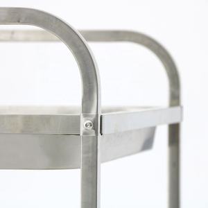 वाणिज्यिक डिश संग्रह कार्ट निलंबन 304 स्टेनलेस स्टील, 2 अलमारियों, 360 ° मूक पहियों रेस्तरां रसोई ट्रॉली - Product Image 5