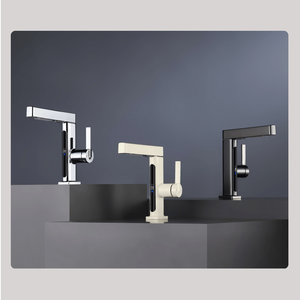 Robinet de salle de bain tout en laiton, double usage, épaissi, pour lavabo, eau chaude et froide, <span class=keywords><strong>avec</strong></span> douchette extractible, affichage numérique, mitigeur pour lavabo, robinet d'évier - Product Image 4