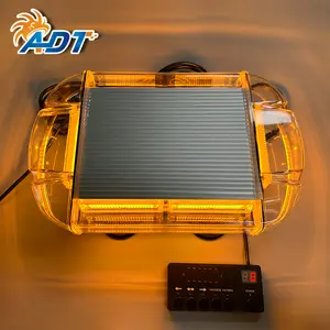 ADT Yellow white 3D LED strobe light bar amber roof top double side emergency warning flash light