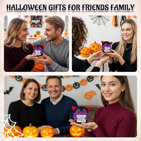 Halloween Énergie Positive Vampire Fantôme Poupées Mignon Crochet Poche En Peluche Tricoté Figurines Tissées À La Main Maison Jouets De Noël