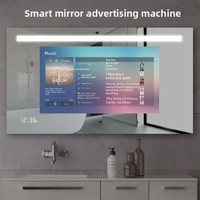 Miroir de salle de bain avec éclairage LED rétroéclairé, écran tactile TV, éclairage tricolore réglable pour hôtels et camping-cars
