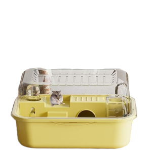 Cage <span class=keywords><strong>à</strong></span> hamster écologique neuve, provenant du fabricant, château d'<span class=keywords><strong>intérieur</strong></span> en acrylique avec puits de lumière, bouton, ensemble complet, boîte solide pour petits animaux - Product Image 4