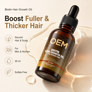 Aceite fortalecedor del cabello con biotina para el crecimiento del cabello y volumen, OEM Professional Boosting, sérum para el cuero cabelludo para hombres y mujeres con cabello fino. - Product Image 2