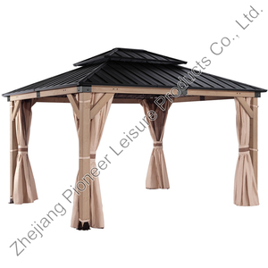 Sân sau ngoài trời vĩnh viễn gỗ gazebo gian hàng Tất cả thời tiết bảo vệ carport gazebo với thép mạ kẽm cho sân vườn - Product Image 4