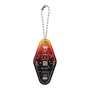 Custom Logo Color Gradient Glitter Heart Keychain Rhombic Acrylic Design Waterproof Creative Fashionable Plastic Keychain