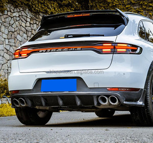 ชุดแต่งคาร์บอนไฟเบอร์คุณภาพสูงแบบติดตั้งเองสำหรับ Macan ชุดสเกิร์ตข้างหน้าและหลังพร้อมสปอยเลอร์แบบกว้าง - Product Image 5