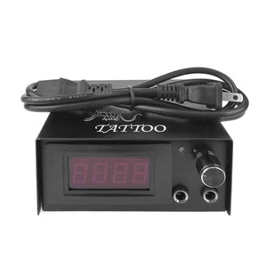 แหล่งจ่ายไฟสำหรับเครื่องสักแบบดิจิตอล LCD ปรับได้ 3 หลัก สีดำ ทนทาน สำหรับอุปกรณ์เสริมปากกาเครื่องสัก - Product Image 1