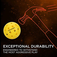 Balles de pickleball sportives en plastique PE durables avec logo personnalisé de haute qualité