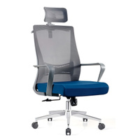 Chaise de bureau ergonomique moderne pivotante en maille avec appui-tête réglable, ensemble de mobilier de luxe en plastique pour personnel, vente en gros