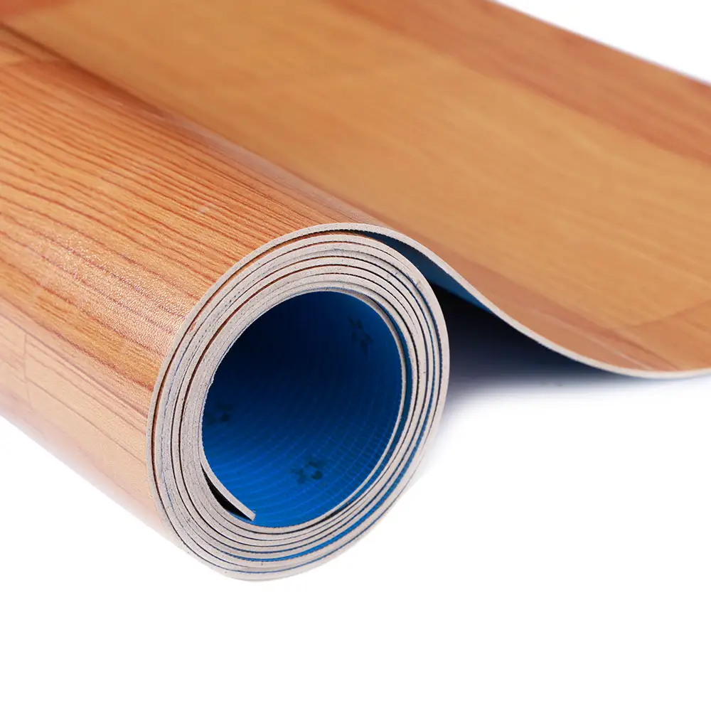 عالية الجودة الخشب نموذج البولي فينيل كلوريد مشمع بكرة ألوان أرضية