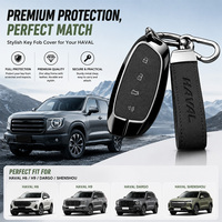Étui de protection en cuir personnalisé Micora pour clé Haval H6 H9 avec télécommande et boucle de suspension