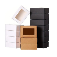 Prix de gros Boîte de papier pour savon en carton Boîte d'emballage transparente en PVC kraft