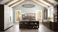 Vermonhouzz - Armoire de cuisine moderne avec grand espace de rangement, taille personnalisable, armoire de cuisine bicolore, îlot de cuisine
