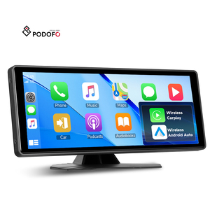 จอภาพติดรถยนต์ Podofo ขนาด 10.26 นิ้ว แบบพกพา รองรับ Wireless Carplay/Android Auto เชื่อมต่อ AirPlay, Android Cast, ฟังเพลงผ่านบลูทูธ ผู้ผลิต OEM/ODM - Product Image 1