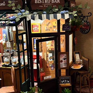 Kit <span class=keywords><strong>de</strong></span> construction <span class=keywords><strong>de</strong></span> maison miniature en bois Little Bear Caf, modèle éducatif DIY, décoration <span class=keywords><strong>de</strong></span> <span class=keywords><strong>Noël</strong></span>, fabrication artisanale, anti-stress - Product Image 5