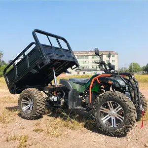 Profesional 4x4 granja ATV con volquete 300cc Quad 4x4 granja 4x4 ATV utilitario ATV vagón vehículo agrícola 4x4 con remolque
