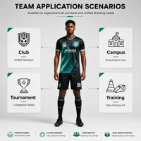 Tenue de football imprimée par transfert thermique intégral, short léger, respirant, anti-humidité, séchage rapide, en polyester, kit d'été