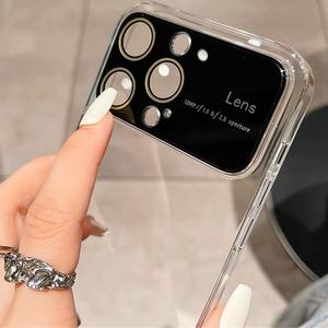 เคสฝาหลังกันกระแทกแบบใสติดหน้าต่างเลนส์กล้องขนาดใหญ่สำหรับ <span class=keywords><strong>iPhone</strong></span> 14 13 12 <span class=keywords><strong>11</strong></span> PRO MAX TPU - Product Image 3