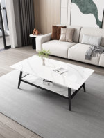 Rock Board 60 Table basse haute double couche Table centrale au design simple et moderne