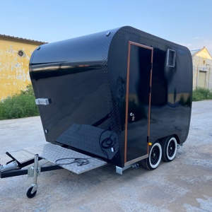 Remorque de restauration mobile personnalisée avec grande fenêtre de service et prises standard européennes, chariot kiosque commercial - Product Image 3