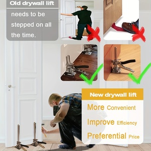 Alat Pengangkat Lengan Logam 2-Piece, Perangkat Hemat Tenaga untuk Pemasangan Ubin Dinding & Panel Pintu dengan Pengatur Ketinggian Multifungsi - Product Image 2