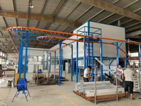 Ligne de peinture en poudre automatique JINHAI avec contrôle PLC, personnalisable pour four de cuisson et cabine de pulvérisation pour aluminium et métaux