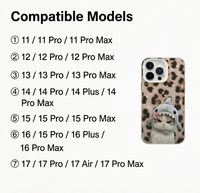 Coque antichoc transparente en TPU motif léopard brillant avec capuche requin, mignonne et résistante pour iPhone 17 16 15 14 13 Pro Max