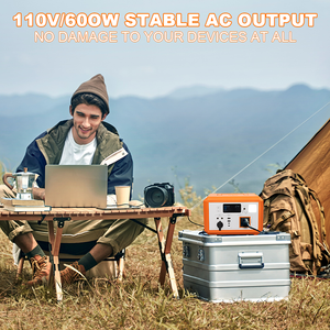 NewYenk 220V/110V 180Ah 576Wh <b>Battery</b> <b>Backup</b> <b>Backup</b> for Camping Home Use 600W Solar Portable Power Stations - Product Image 4