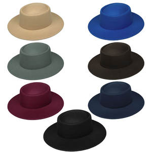 Fedora Vintage feutre automne hiver Style britannique <span class=keywords><strong>chapeau</strong></span> Polyester matériel Jazz <span class=keywords><strong>chapeau</strong></span> pour les Occasions d'église pour hommes et femmes - Product Image 1