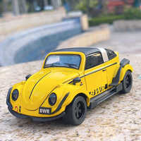 Modèle de voiture Beetle à l'échelle 1/32 en alliage, réplique vintage en métal, artisanat pour enfants, unisexe, emballage en boîte couleur, vente en gros