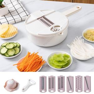 En gros KLH06 Ensemble de 12 ou 9 pièces d'ustensiles de cuisine multifonctionnels pour couper les légumes, déchiqueter les fruits et trancher les pommes de terre - Product Image 5