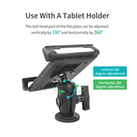 Supports VINmounts pour tablette robuste de 8 à 14 pouces avec réglage rotatif pour tableau de bord de voiture, support de tablette pour terminal intelligent