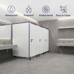 Panel Divisorio de Plástico para Baño, Precio de Fábrica, Laminado Compacto Fenólico HPL, Impermeable, para Centros Comerciales, Escuelas, Baños, WC, Nailon - Product Image 1