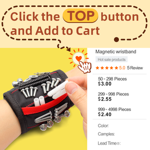 Pulseira ferramenta magnética personalizada Gancho e laço Pulseira magnética ferramenta pulseira profissional - Product Image 6