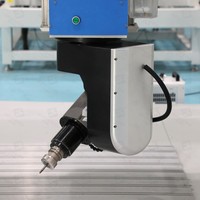 Routeur CNC 5 axes pour le bois, 9,6 kW, broche simple, déplacement 1300x2500, garantie 3 ans, machine de sculpture 3D pour le travail du bois