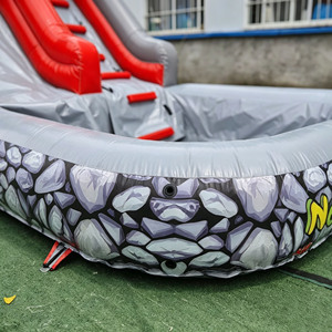 DFRL Tobogán Acuático Hinchable Comercial con Diseño <span class=keywords><strong>de</strong></span> Castillo <span class=keywords><strong>de</strong></span> Piedra y Animales <span class=keywords><strong>de</strong></span> Dibujos Animados, Estampado <span class=keywords><strong>de</strong></span> Dinosaurios y <span class=keywords><strong>Cachorros</strong></span>, para Parques al Aire Libre y Eventos <span class=keywords><strong>de</strong></span> Verano, Alquiler con Garantía <span class=keywords><strong>de</strong></span> 3 Años - Product Image 3