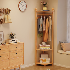 <span class=keywords><strong>Appendiabiti</strong></span> ad Angolo in Legno Massello per Camera da Letto e <span class=keywords><strong>Ingresso</strong></span>, Scaffale Portaoggetti per Piccoli Appartamenti, Stile Nordico - Product Image 5