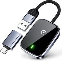 Adaptador universal inalámbrico 2 en 1 de doble sistema, compatibilidad dual para Carplay y Android Auto, Plug and Play, vehículo inteligente