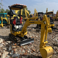 Excavator Crawler Komatsu PC18MR Bekas 1800kg Mini Digger Asli Jepang untuk Penggalian Kebun dan Pertanian