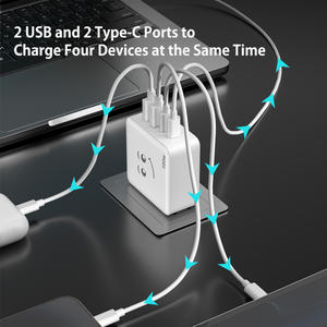 อะแดปเ<span class=keywords><strong>ต</strong></span>อร์ชาร์จ<span class=keywords><strong>เร็ว</strong></span>แบบพกพา TKT OEM ODM รองรับการใช้งานทั่วไป ขนาดกะทัดรัด ชาร์จเร็ว 100W PD GaN <span class=keywords><strong>แบ</strong></span>บ Type C ดีไซน์พับได้ รองรับ MFi สำหรับแล็ปท็อป - Product Image 2