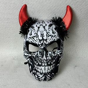 Masque de fête d'Halloween personnalisé mexicain pour adultes, motif fleur squelette en EVA 3D, masque fantôme - Product Image 4