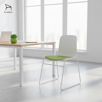 Chaise de bureau simple et élégante, structure en métal de qualité supérieure, antidérapante, idéale pour le lieu de travail et le salon