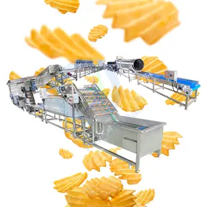 Linha De Produção De Chips De Batata Doce Pequena Batata Natural Faz Máquina De Batatas Fritas Semi Fritas Turquia