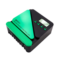 Régulateur de Charge Solaire MPPT 12V/24V 100A 200A avec Affichage LCD, Double Port USB, Contrôleur de Chauffe-eau, Mise à la Terre Négative