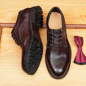 Nouvelles Chaussures Habillées en Cuir Véritable pour Hommes à Lacets, Grande Taille, Décontractées et Formelles pour le Bureau - Product Image 1