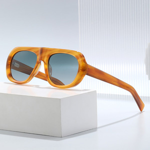 Finewell YSAT3016 2026 Lunettes de soleil polarisées de <span class=keywords><strong>luxe</strong></span> <span class=keywords><strong>vintage</strong></span> de marque, UV400, logo personnalisé, lunettes de soleil en acétate de haute qualité pour femmes et hommes - Product Image 1