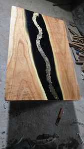 Designer <b>Wooden</b> Epoxy Resin <b>Table</b> – Premium Black Resin Furniture with Contemporary Finish - Product Image 6