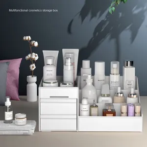 Stile moderno grande <span class=keywords><strong>cassetto</strong></span> Desktop <span class=keywords><strong>organizzatore</strong></span> per il trucco PP scatola di immagazzinaggio cosmetico per il rossetto accessori per gioielli - Product Image 4